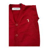 TRUSSARDI gilet tinta unita scollo a v Rosso per Neonato TIA25027 ROSSO TRUSSARDI 