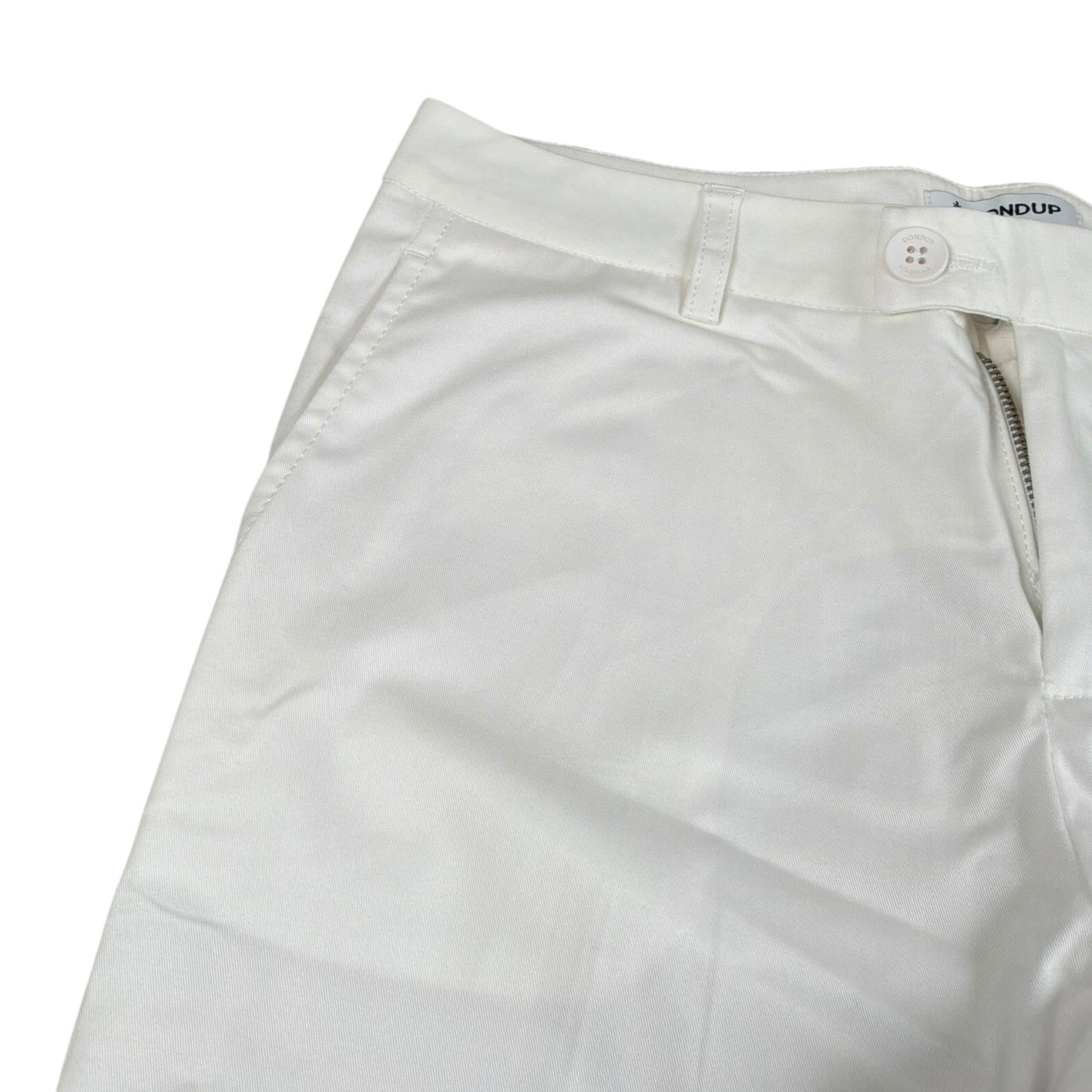 Dondup Pantalone Tinta Unita con Tasche per Bambino DFPA60 BIANCO DONDUP 