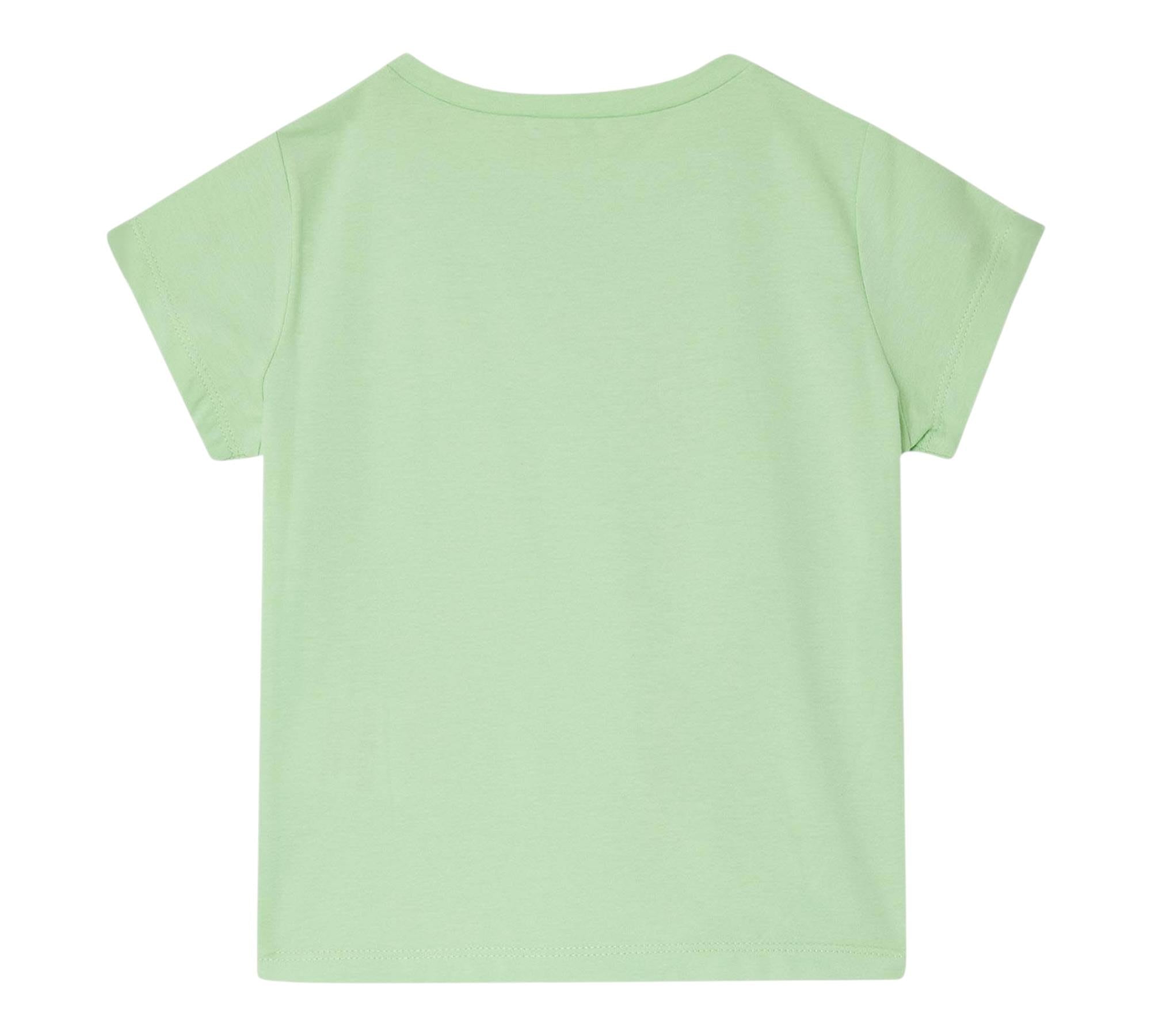 Liu Jo T-Shirt Girocollo Tinta Unita con Brillantini per Bambina KA5081X VERDE LIU JO 