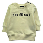John Richmond Felpa Chiusa Girocollo Tinta Unita con Stampa per Neonato RIP26002FE GIALLO JOHN RICHMOND 