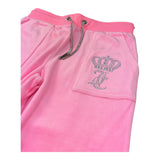 Juicy Couture Pantalone In Velluto Tinta Unita per Bambina JBX6680 ROSA JUICY COUTURE 