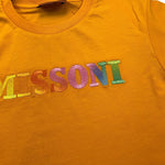 Missoni T-Shirt Girocollo Tinta Unita con Stampa per Bambina MU8A81 ARANCIONE MISSONI 