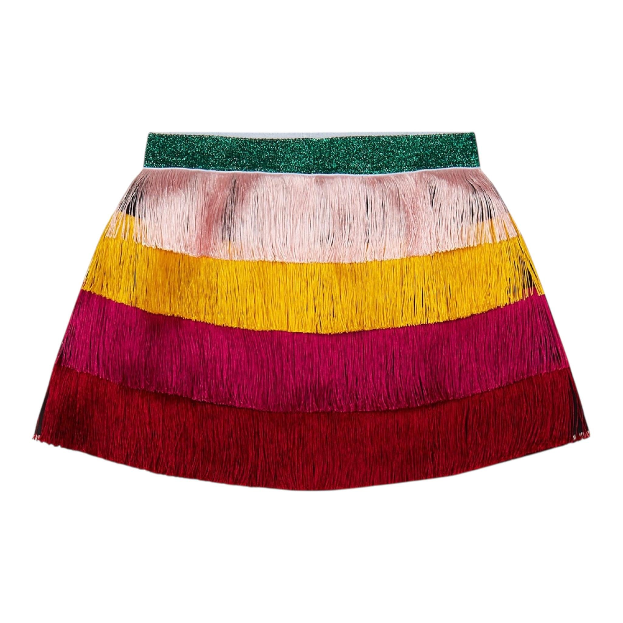 STELLA McCARTNEY gonna multicolor con frange Multicolor per Bambina TT7B51 MULTICOLOR STELLA McCARTNEY 