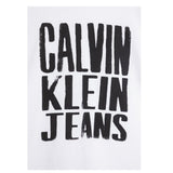 Calvin Klein T-Shirt Girocollo Tinta Unita con Stampa per Bambino IG0IG02858 BIANCO CALVIN KLEIN 