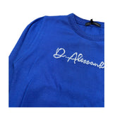 DANIELE ALESSANDRINI maglia girocollo tinta unita con stampa Cobalto per Bambino 1231W00049XXXXX COBALTO DANIELE ALESSANDRINI 