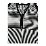 Please Tuta Intera Giromanica Fantasia A Righe per Bambina TC09071G71 BIANCO/NERO PLEASE 