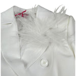 Kaos Giacca Tinta Unita con Applicazione per Bambina KS114 BIANCO KAOS 