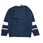 Manuel & Frank Cardigan Tinta Unita con Profili In Contrasto per Bambino MF4343B BLU MANUEL & FRANK 