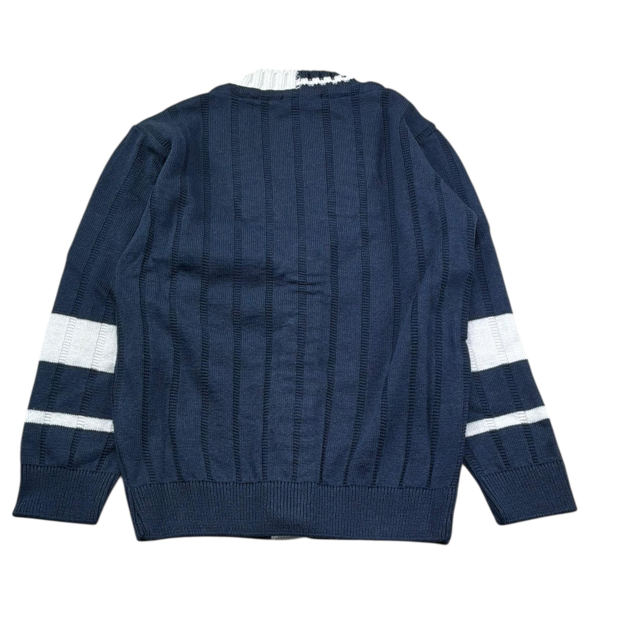 Manuel & Frank Cardigan Tinta Unita con Profili In Contrasto per Bambino MF4343B BLU MANUEL & FRANK 