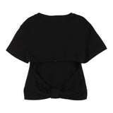 Twinset T-Shirt Girocollo Tinta Unita per Bambina 251GJ2481X NERO TWINSET 