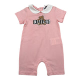 Moschino Pagliaccetto Mezza Manica Tinta Unita con Colletto per Neonata MNY03YA ROSA MOSCHINO 