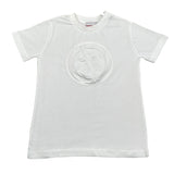 Cesare Paciotti T-Shirt Girocollo Tinta Unita con Stampa per Bambino TSP5114J BIANCO CESARE PACIOTTI 