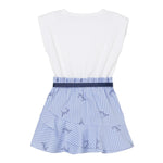 Liu Jo Abito Bicolore con Fantasia A Righe per Bambina KA5049X BIANCO/AZZURRO LIU JO 