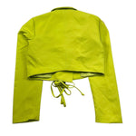 Met Giacca Modello Crop Tinta Unita per Bambina ME299 VERDE MET 