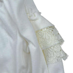 Calamaro Coulotte Tinta Unita con Ricami per Neonata 17261 BIANCO CALAMARO 