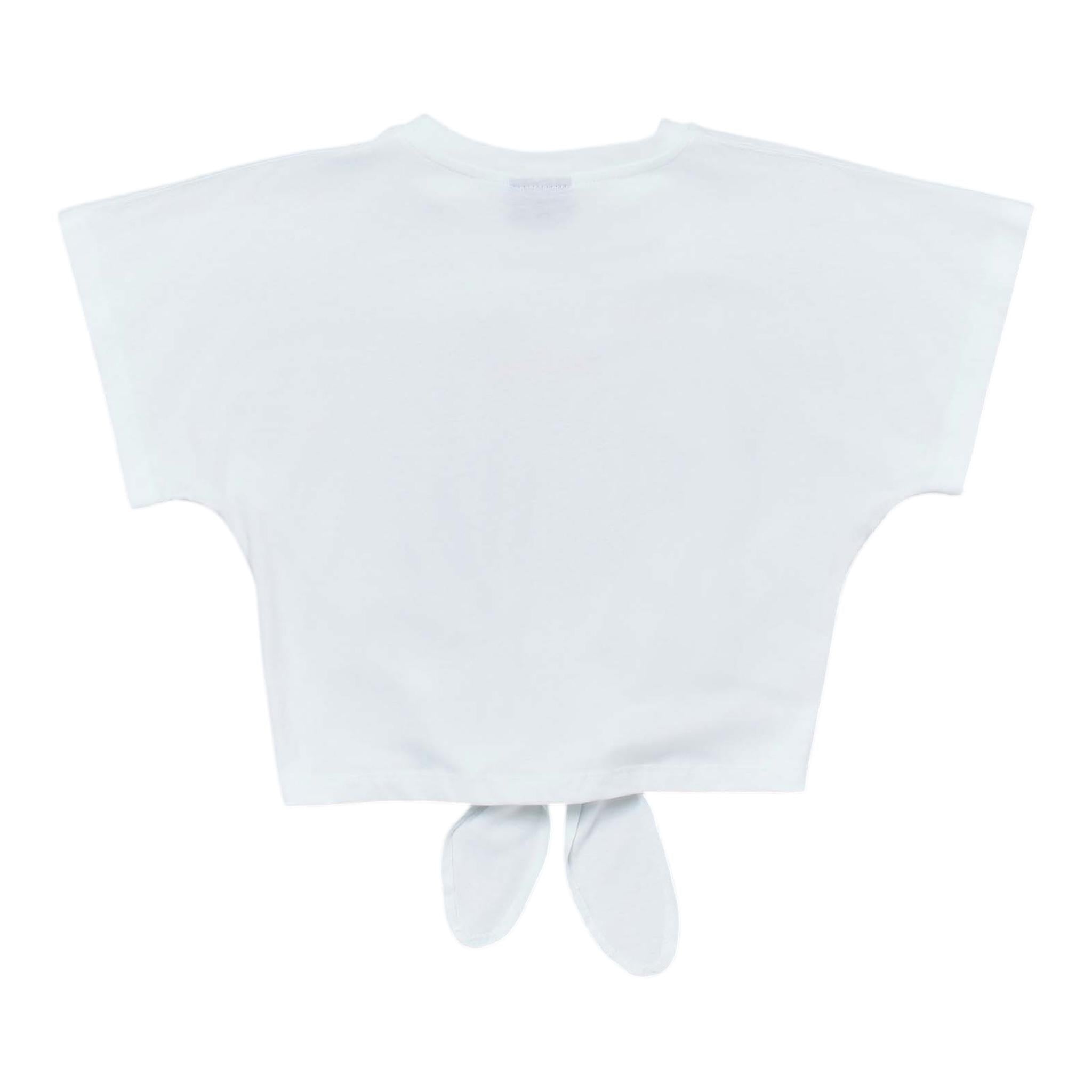 Disclaimer T-Shirt Girocollo Tinta Unita con Logo per Bambina 25EDK58513 BIANCO DISCLAIMER 