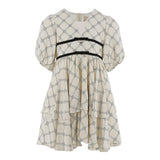 Elisabetta Franchi Abito Mezza Manica Tinta Unita Logato per Bambina EFAB598 PANNA ELISABETTA FRANCHI 