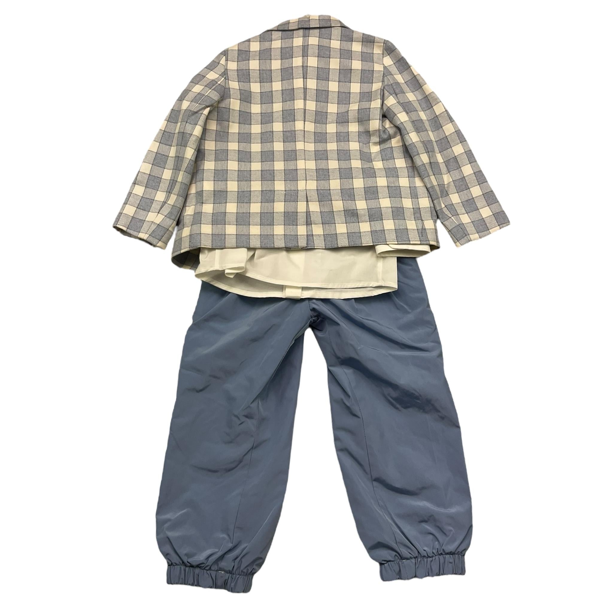 GASTONE completo 6 pezzi camicia-panciotto-giacca.papillon-pantalone Azzurro per Neonato G6157A AZZURRO GASTONE 