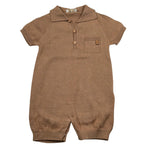 Wedoble Pagliaccetto Mezza Manica Tinta Unita per Neonato V2404305D MARRONE WEDOBLE 