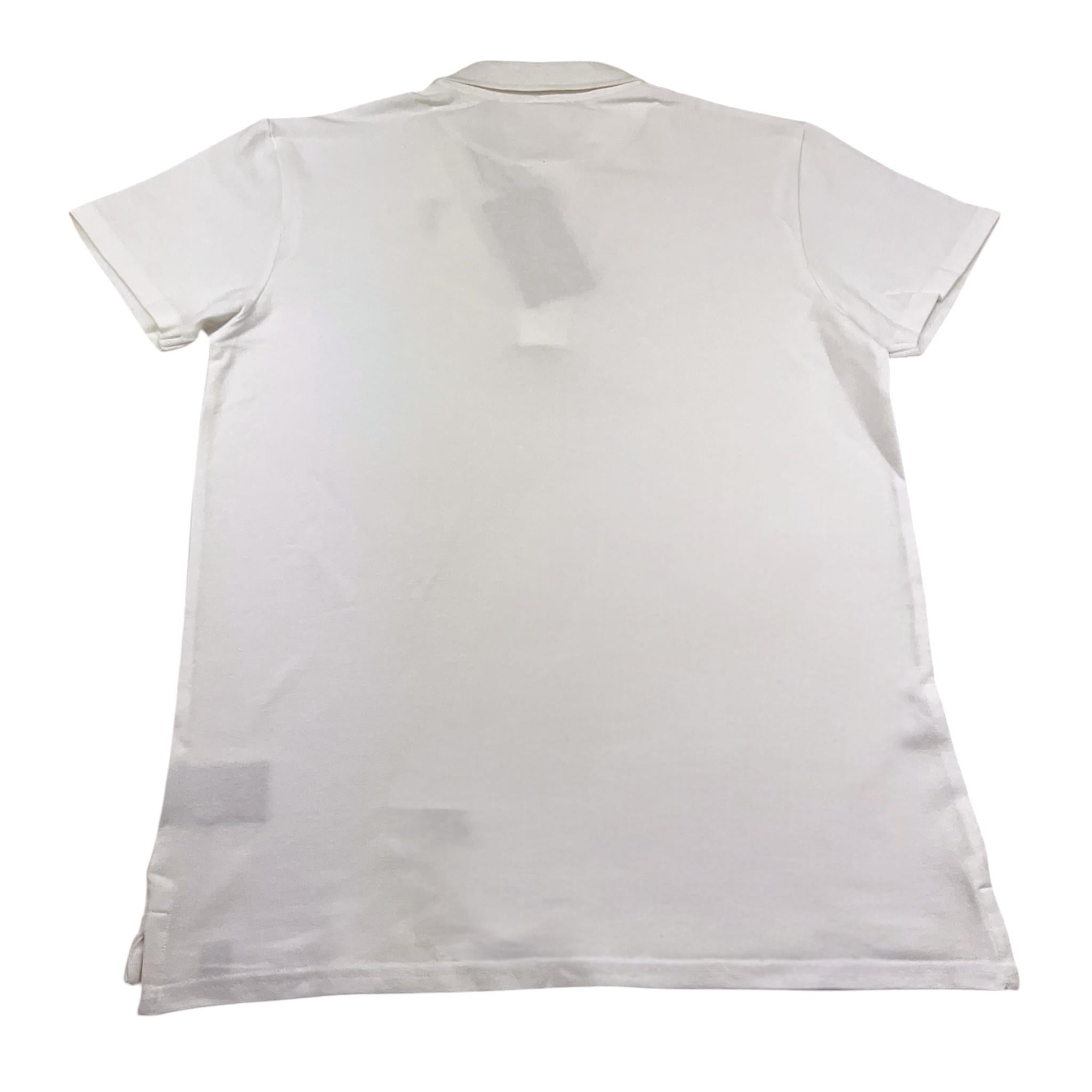 Trussardi Polo Mezza Manica Tinta Unita con Logo per Bambino TBP22040PO BIANCO TRUSSARDI 