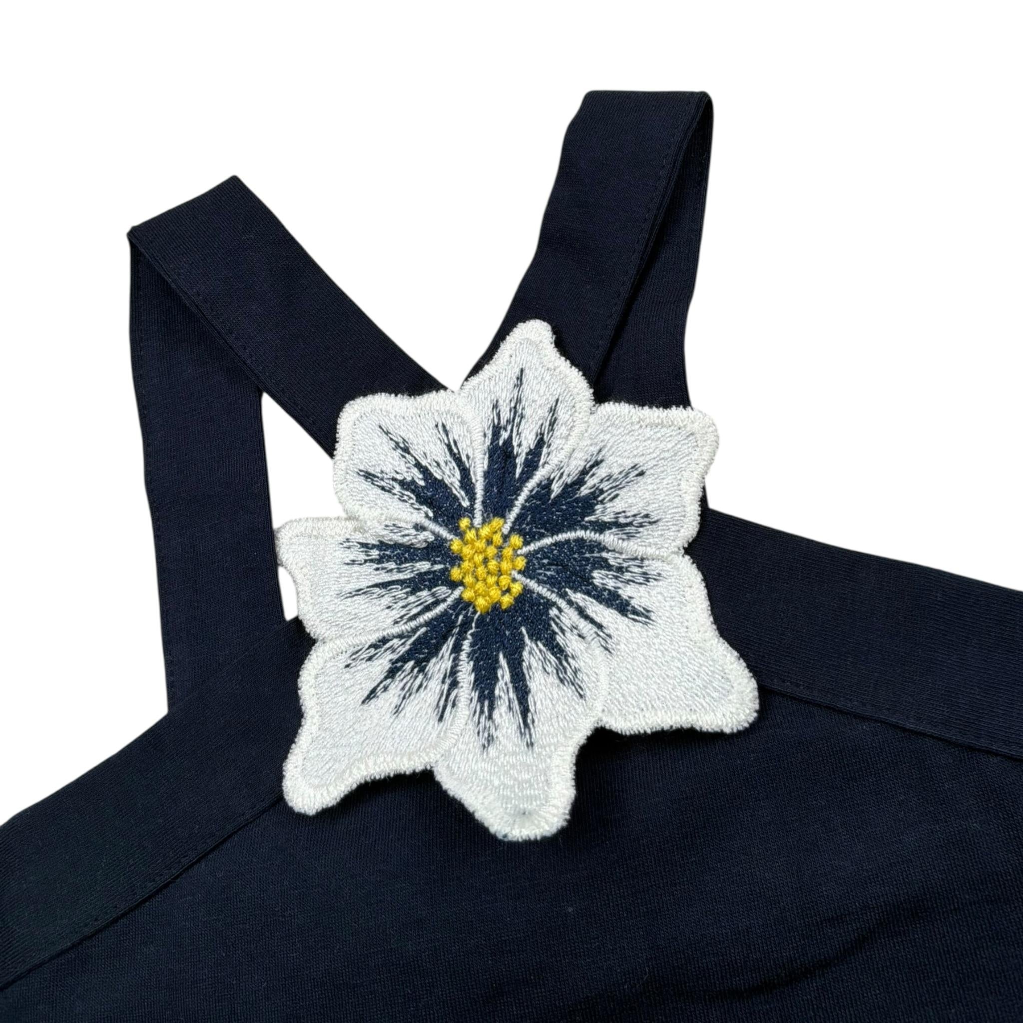 Piccola Ludo Top Tinta Unita con Applicazione per Bambina BS10WB0011 BLU PICCOLA LUDO 