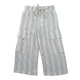 Magil Pantalone Bicolore Fantasia A Righe per Bambina HM25001 BIANCO/BEIGE MAGIL 