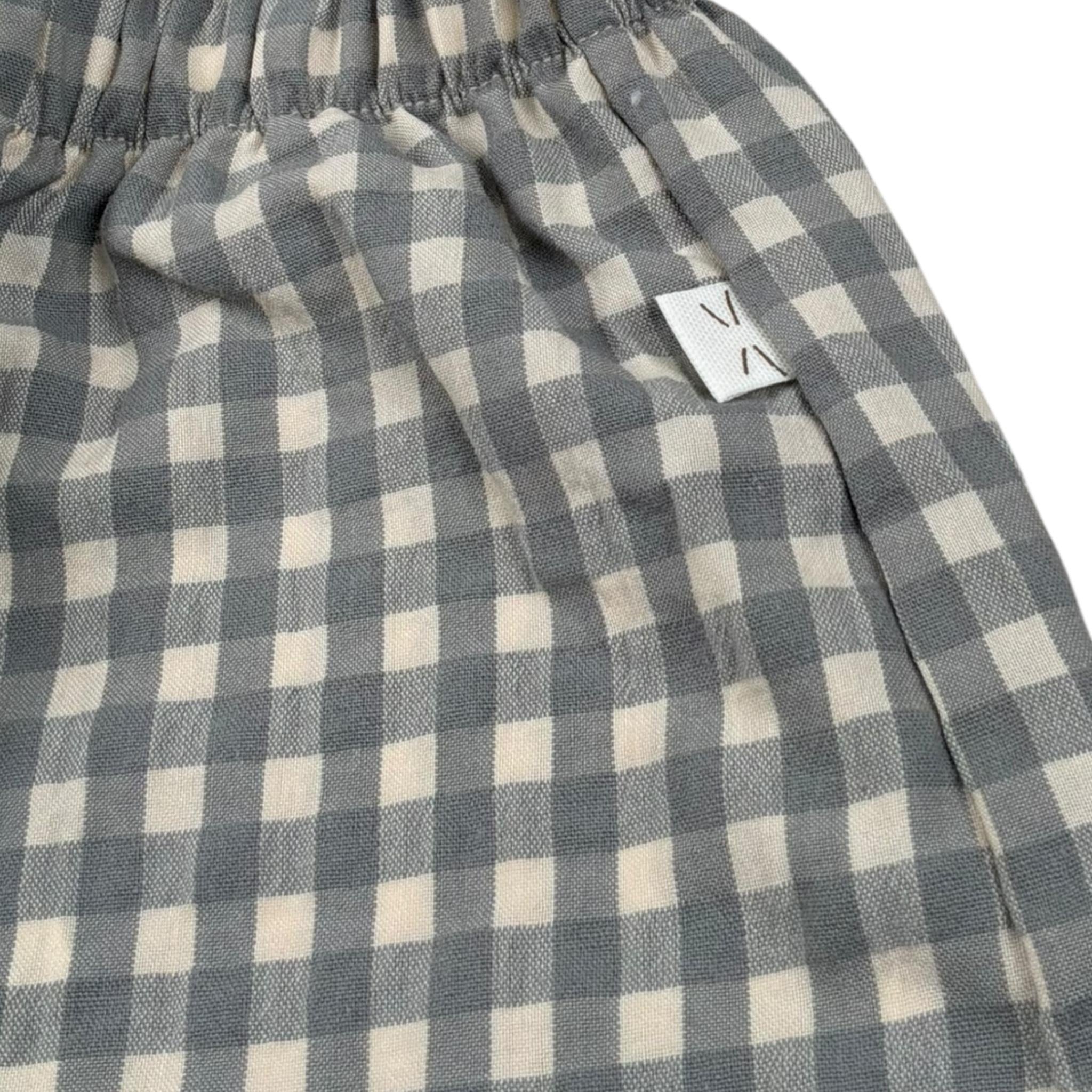 Teddy E Minou Pantalone Tinta Unita con Fantasia A Quadri per Bambina E25PT016C3159 VERDE TEDDY E MINOU 