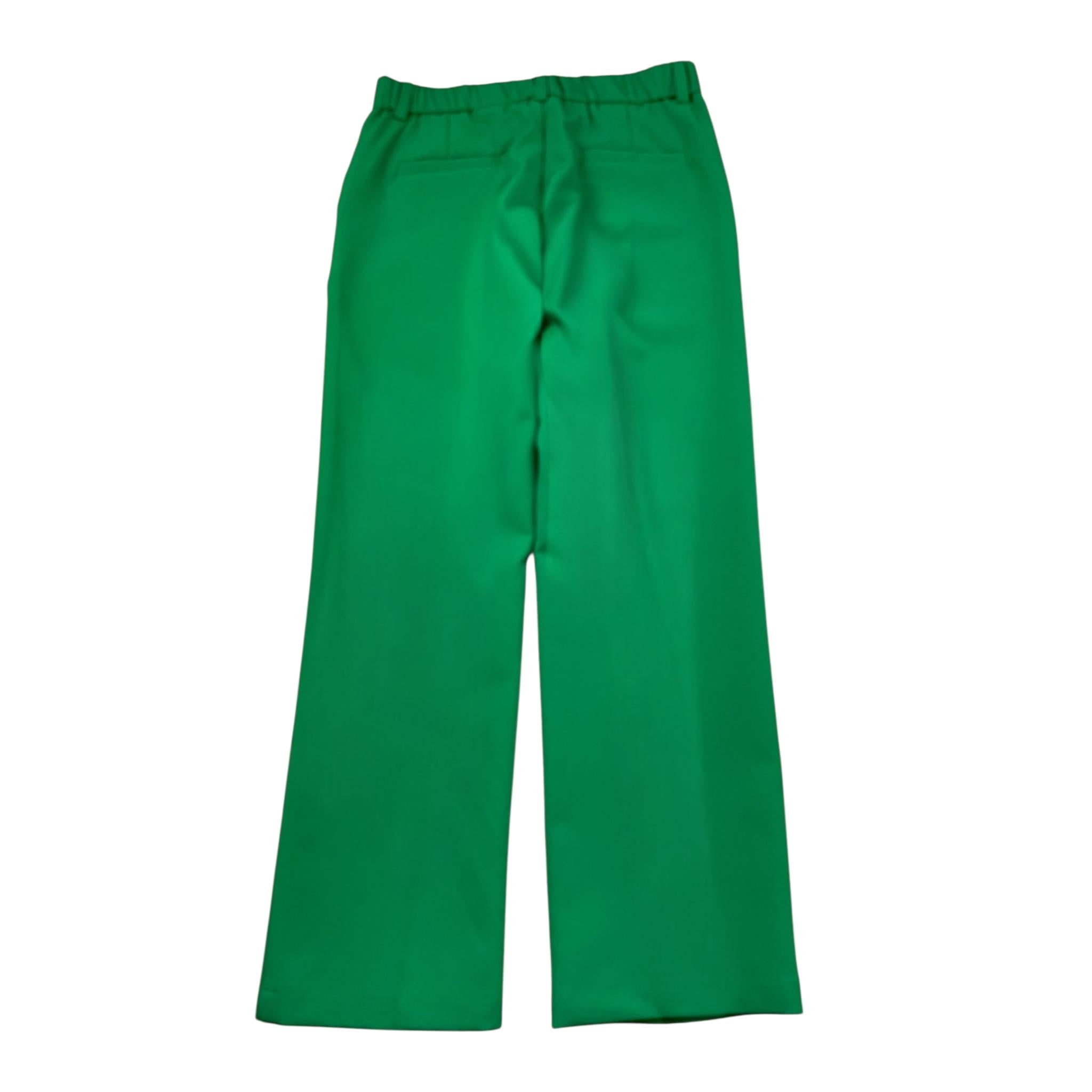 Manila Grace Pantalone Tinta Unita con Elastico In Vita per Bambina DBIEI VERDE MANILA GRACE 