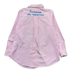 Saint Barth Camicia Bicolore con Fantasia A Righe per Bambina BRIG0033 BIANCO/ROSA SAINT BARTH 
