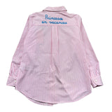 Saint Barth Camicia Bicolore con Fantasia A Righe per Bambina BRIG0033 BIANCO/ROSA SAINT BARTH 