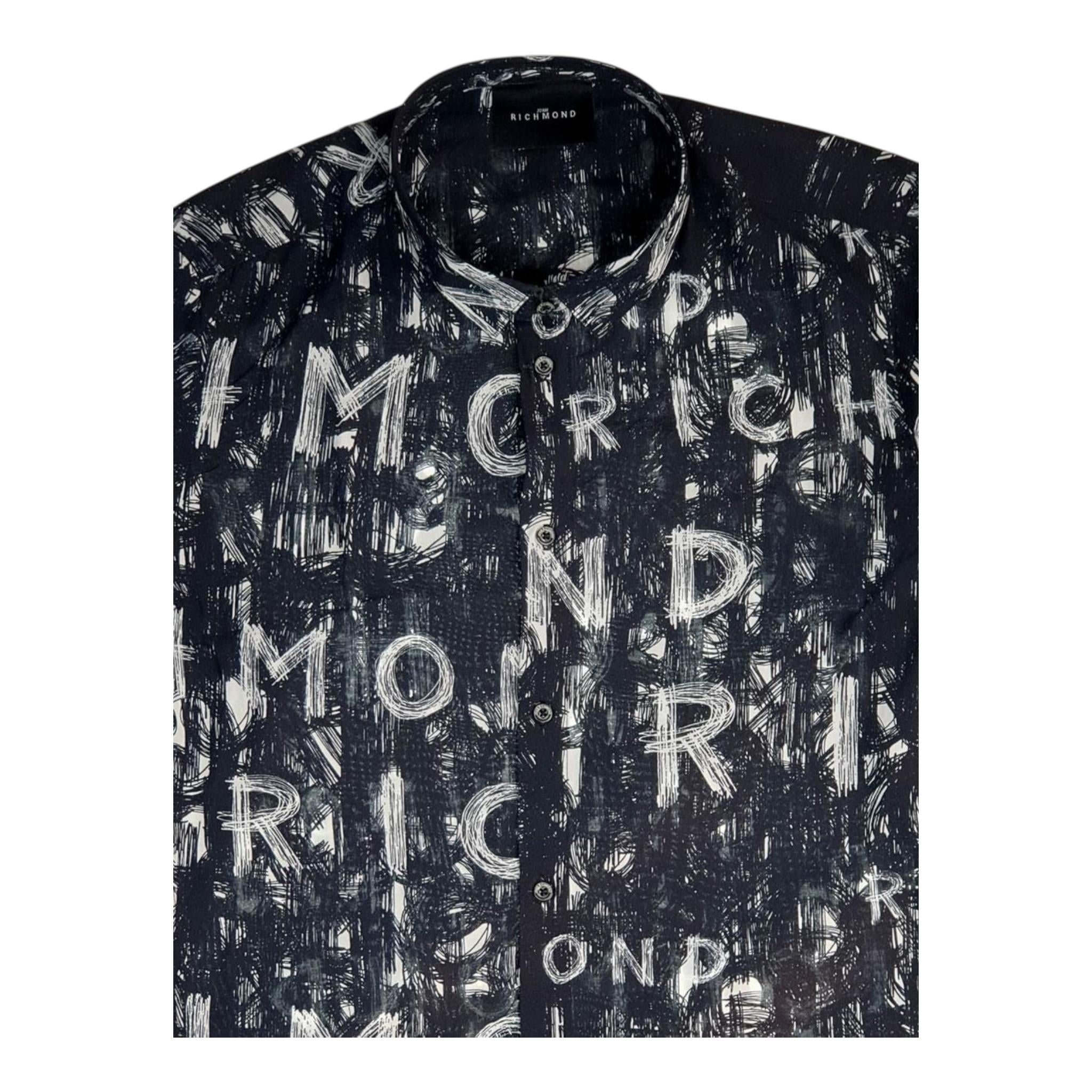 John Richmond Camicia Bicolore Logata per Bambino RBP23011CA BIANCO/NERO JOHN RICHMOND 