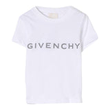Givenchy T-Shirt Girocollo Tinta Unita con Stampa per Neonato H30640 BIANCO GIVENCHY 