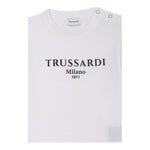 Trussardi T-Shirt Girocollo Tinta Unita con Stampa per Neonato TIP25011TSX BIANCO TRUSSARDI 