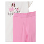 Liu Jo Completo 2 Pezzi T-Shirt-Leggins per Neonata KA5019X BIANCO/ROSA LIU JO 