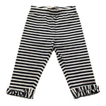 Monnalisa Leggins Fantasia A Righe per Neonata 31A414 BIANCO/BLU MONNALISA 