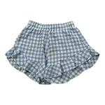 Please Short Fantasia Quadretti Bicolore per Neonata RE13273G71 BIANCO/AZZURRO PLEASE 