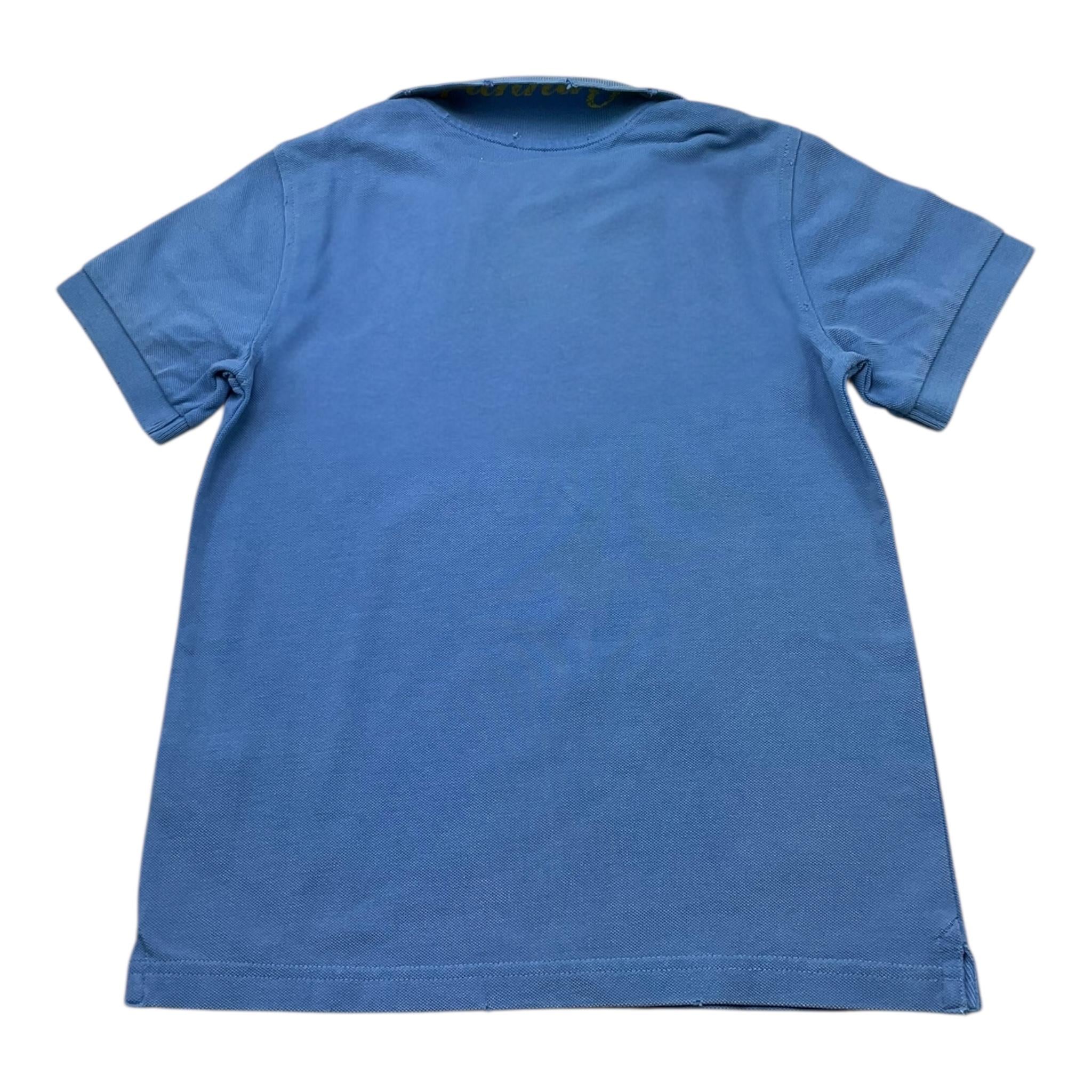 Sun68 Polo Mezza Manica Tinta Unita con Logo per Bambino CPA35301 AZZURRO SUN68 