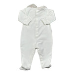 Lalalu' Tutina tinta unita con Stampa Bianco per Neonata TJL0016P BIANCO LALALU' 