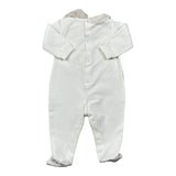 Lalalu' Tutina tinta unita con Stampa Bianco per Neonata TJL0016P BIANCO LALALU' 