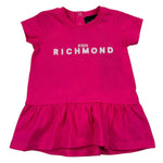 John Richmond Abito Mezza Manica Tinta Unita con Logo per Neonata RIP26034VE FUXIA JOHN RICHMOND 