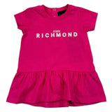 John Richmond Abito Mezza Manica Tinta Unita con Logo per Neonata RIP26034VE FUXIA JOHN RICHMOND 
