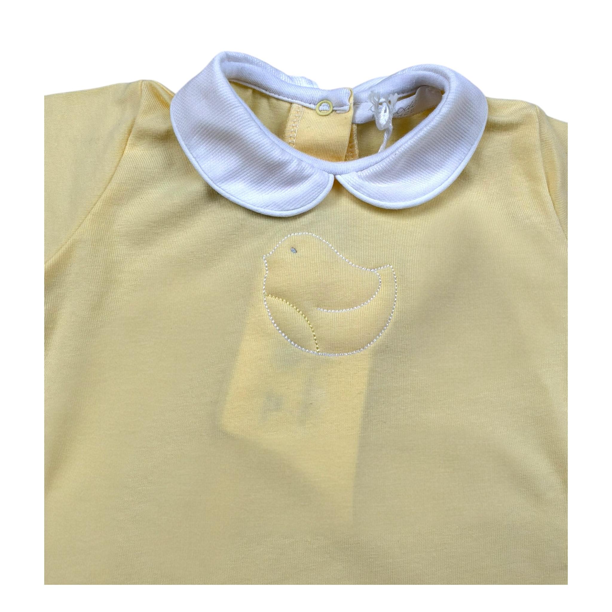 Coccode Pagliaccetto Mezza Manica Tinta Unita per Neonato C551483 GIALLO COCCODE 