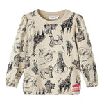 NAME.IT felpa chiusa girocollo tinta unita con stampa n Beige per Bambina 13212437 BEIGE NAME.IT 