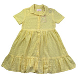 Saint Barth Abito Mezza Manica Tinta Unita In Pizzo Sangallo per Bambina SANGALLO GIALLO SAINT BARTH 