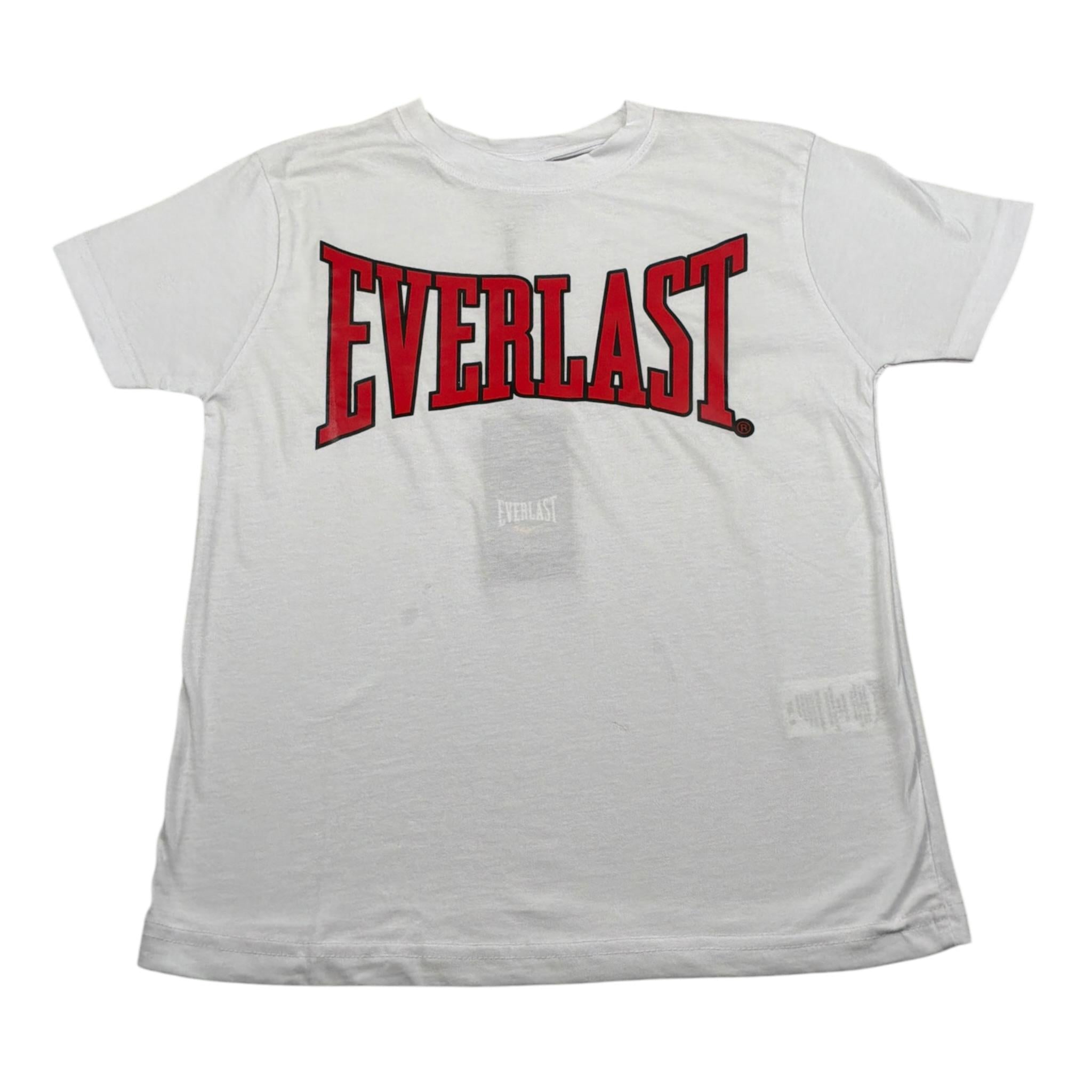 Everlast T-Shirt Girocollo tinta unita con Logo Bianco per Bambino EV22TEE03B BIANCO EVERLAST 