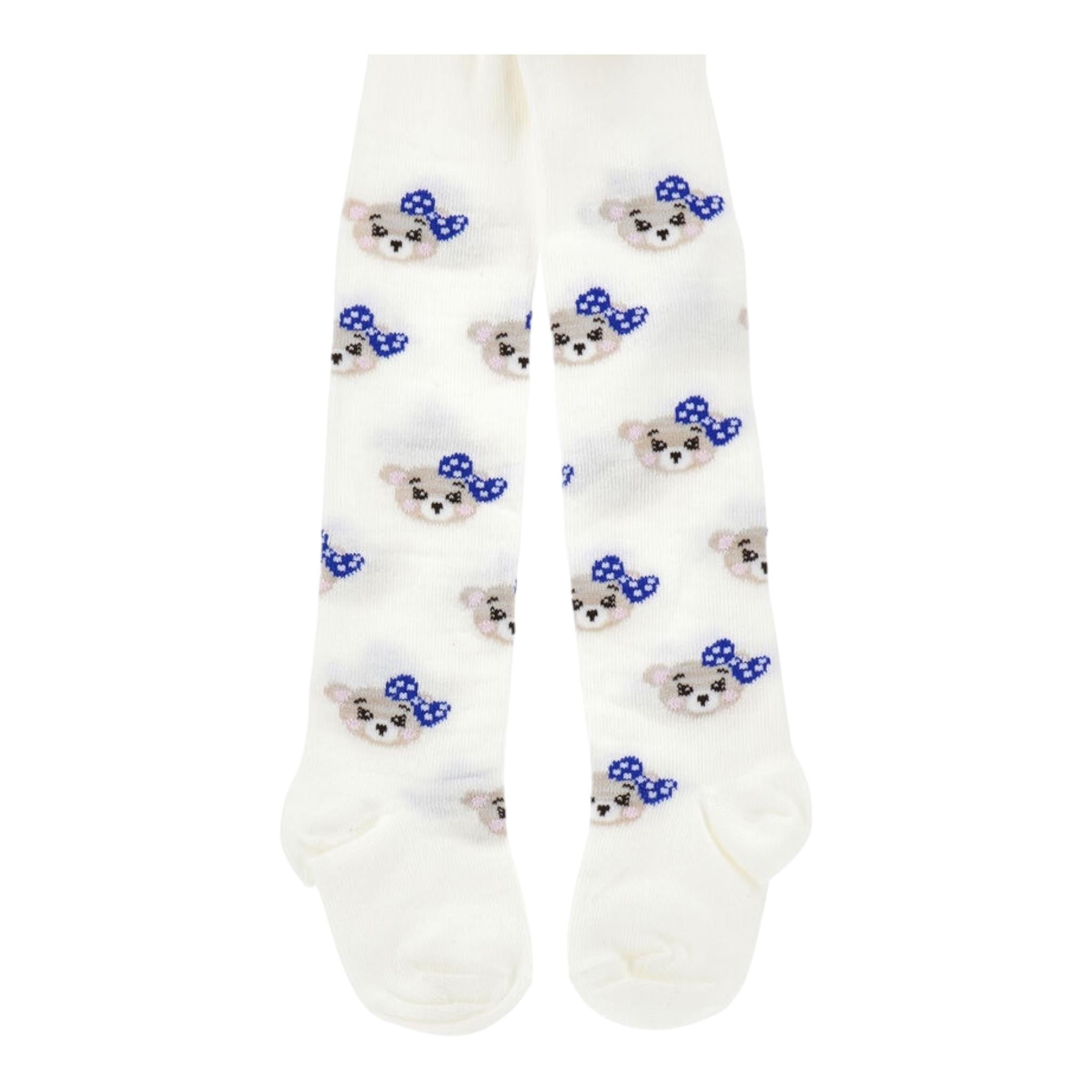 MONNALISA calze tinta unita con stampa  Bianco per Bambina 39D009 BIANCO MONNALISA 