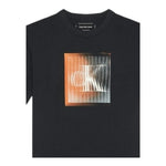 Calvin Klein T-Shirt Girocollo Tinta Unita con Stampa per Bambino IB0IB02356 NERO CALVIN KLEIN 