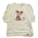 LALALU' abito girocollo tinta unita con stampa Bianco per Neonata VFL6N BIANCO LALALU' 