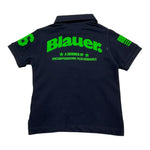 Blauer Polo Mezza Manica Tinta Unita con Stampa per Neonato 24SBLKT02244N BLU BLAUER 