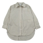 Lu Lu By Miss Grant Camicia Tinta Unita con Fantasia A Righe per Bambina LL3646 BEIGE LU LU BY MISS GRANT 